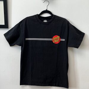 Santa Cruz classic black & white dot logo tee